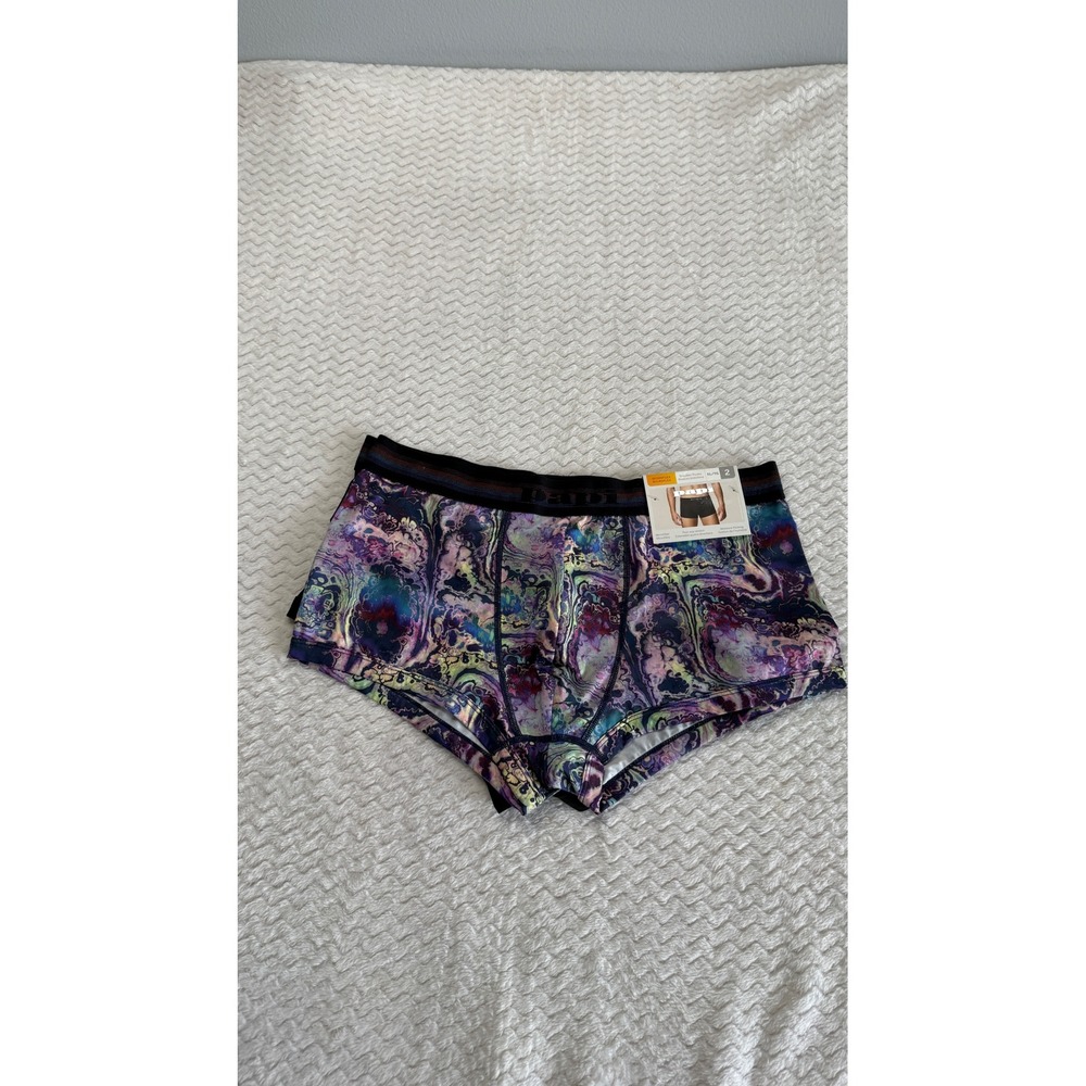 Papi Mens Microflex Brazilian Trunks 2 Pack XL Black Marble Print UMPA107-PBBC